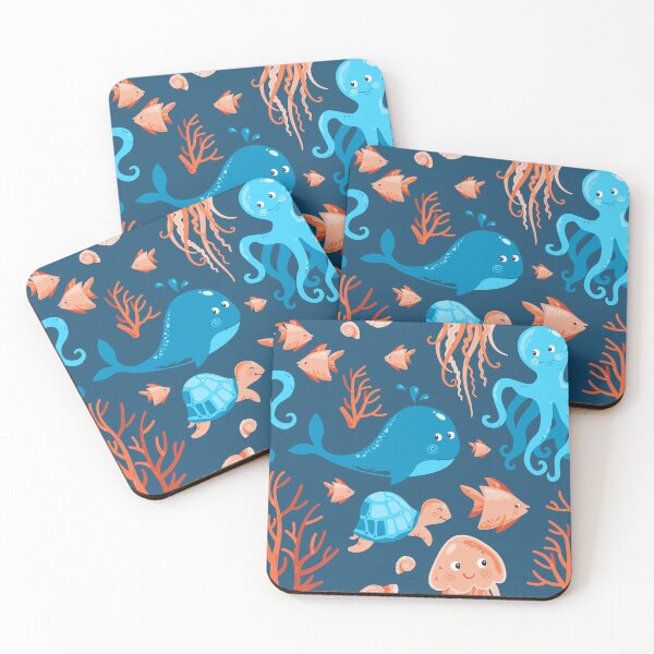 Item preview, Cute Underwater World, Whale, Octopus, Jellyfish, Fish, Seashell, Coral designed and sold by CHERRY--SHOP.
