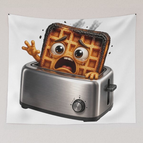 Item preview, Scared Waffle in Toaster designed and sold by jgvisualarts.