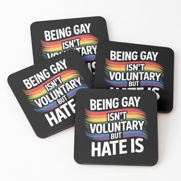 Item preview, Being Gay Isn't Voluntary But Hate Is LGBTQ+ Pride Quote designed and sold by Say It With Ink.