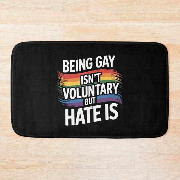 Item preview, Being Gay Isn't Voluntary But Hate Is LGBTQ+ Pride Quote designed and sold by Say It With Ink.