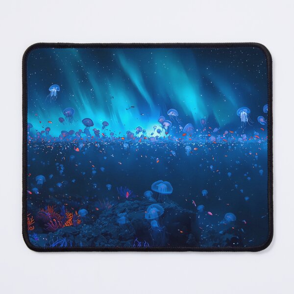 Item preview, Celestial Jellyfish Bloom - Surreal Deep Sea Aurora Night designed and sold by UnRealS.