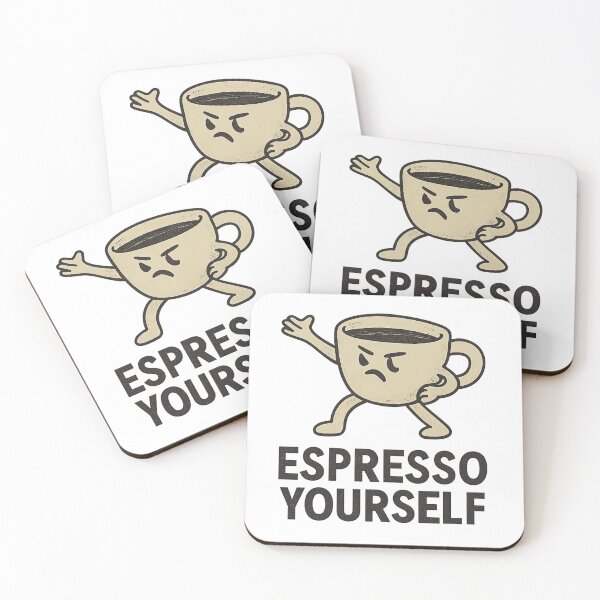 Item preview, Espresso Yourself Divertido juego de palabras con taza de café gruñona designed and sold by tineldesign.
