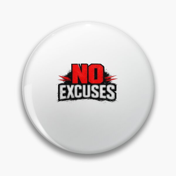 Item preview, NO EXCUSES Bold Motivational Typography designed and sold by MedPrint Studio.