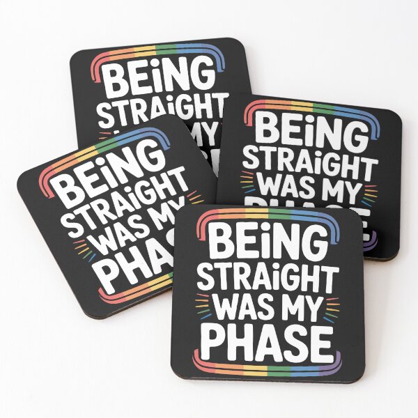 Item preview, Being Straight Was My Phase Funny LGBTQ+ Pride Quote designed and sold by Say It With Ink.
