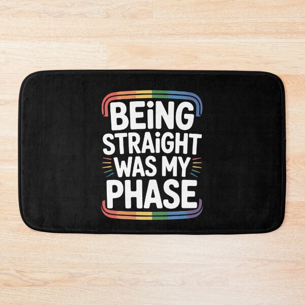 Item preview, Being Straight Was My Phase Funny LGBTQ+ Pride Quote designed and sold by Say It With Ink.