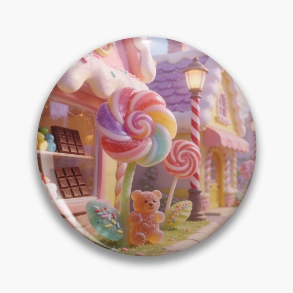 Item preview, Colorful Pastel Sweets Village, Cute Candy Garden Fantasy Art designed and sold by BlareBlare.