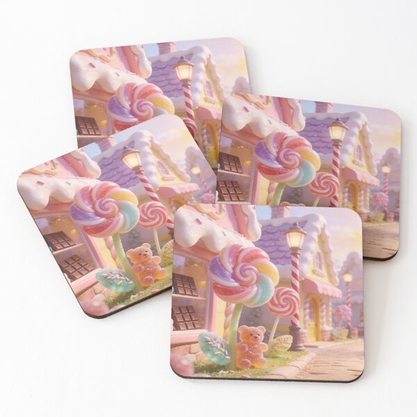 Item preview, Colorful Pastel Sweets Village, Cute Candy Garden Fantasy Art designed and sold by BlareBlare.