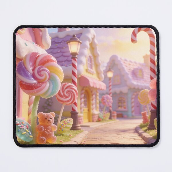 Item preview, Colorful Pastel Sweets Village, Cute Candy Garden Fantasy Art designed and sold by BlareBlare.