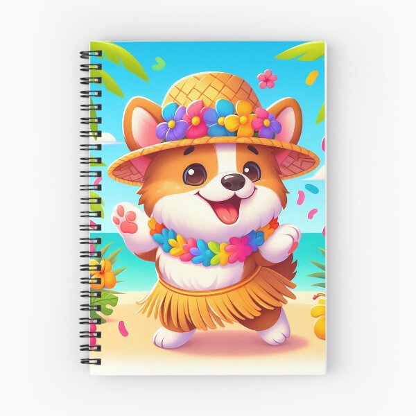 Item preview, Cute Corgi Hula Dance Cartoon designed and sold by CuteThingsWorld.