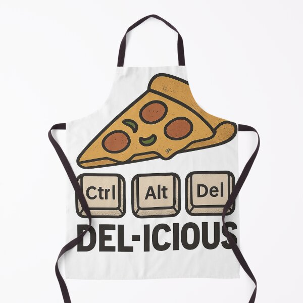 Item preview, Ctrl Alt Del-icious Funny Pizza Tech Pun designed and sold by tineldesign.
