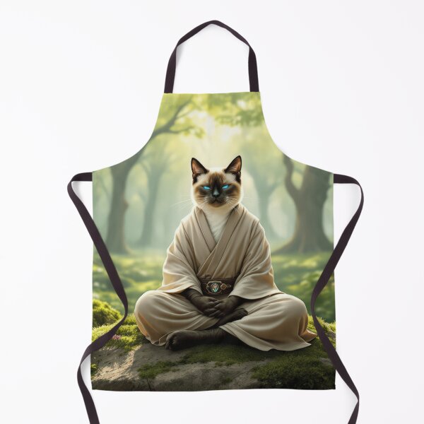 Item preview, The Zen Siamese Monk Cat of the Sacred Forest designed and sold by Cerafus.