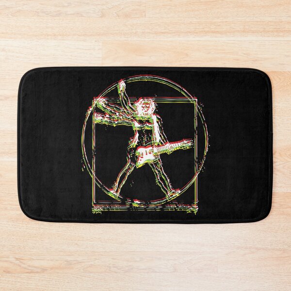 Item preview, Vitruvian Rockstar Guitarist Neon Psychedelic Art designed and sold by RamyGallery.