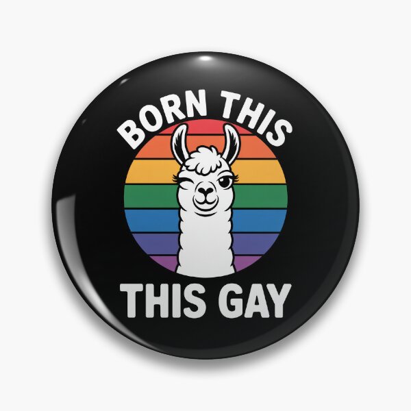 Item preview, Born This Gay Funny LGBTQ+ Pride Llama Quote designed and sold by Say It With Ink.