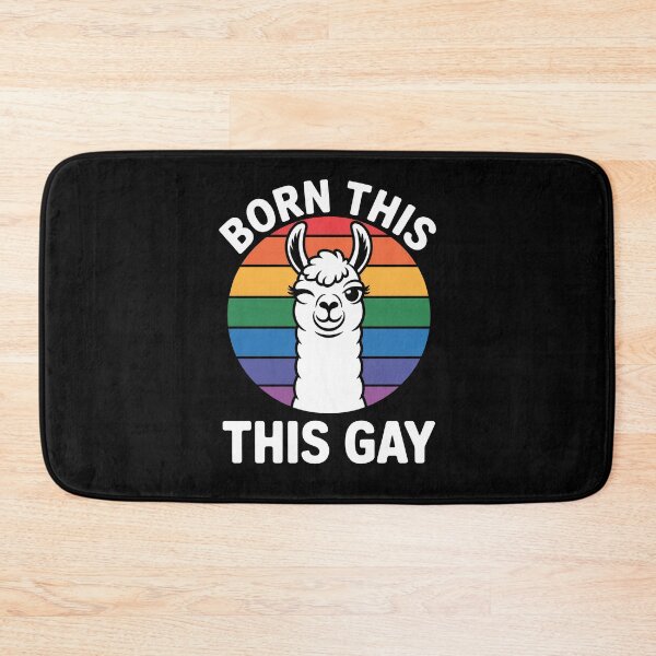 Item preview, Born This Gay Funny LGBTQ+ Pride Llama Quote designed and sold by Say It With Ink.
