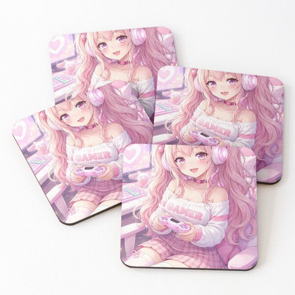 Item preview, Cute Gamer Girl Anime Aesthetic – Kawaii Gaming Setup Pink Egirl Art designed and sold by AnimDream .