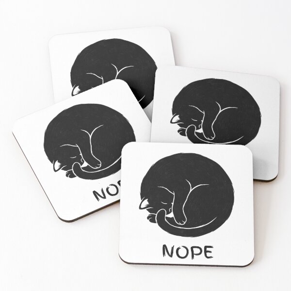 Item preview, Nope Cat | Lazy Feline & Introvert Aesthetic designed and sold by OVERRIDESTUDIOS.