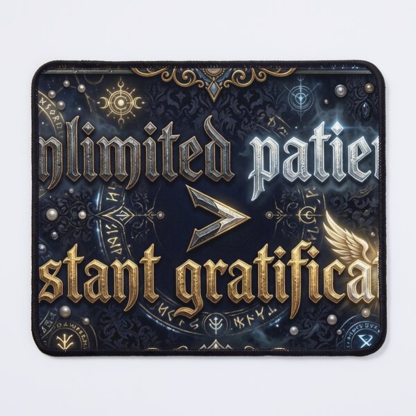 Item preview, Inspirational Quotes, Unlimited Patience over Instant Gratification designed and sold by Uniqueartai.