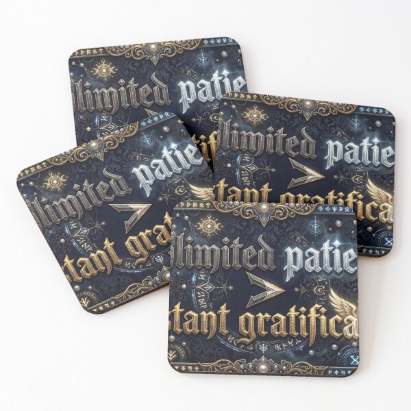 Item preview, Inspirational Quotes, Unlimited Patience over Instant Gratification designed and sold by Uniqueartai.