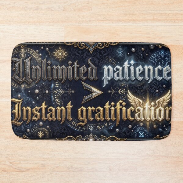 Item preview, Inspirational Quotes, Unlimited Patience over Instant Gratification designed and sold by Uniqueartai.