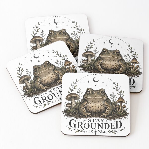 Item preview, Stay Grounded Frog (Dark text) designed and sold by halesyeahhh.