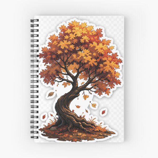 Item preview, Autumn Tree Sticker | Fall Leaves Aesthetic Nature designed and sold by rajaansariT.