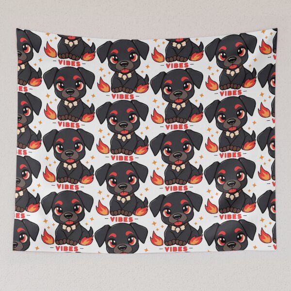 Item preview, Houndoom Style Puppy Cute Fire Dog Vibes Artwork designed and sold by MystiColo.