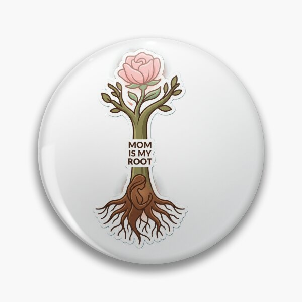 Item preview, Minimalist Mother Roots Tree Sticker – Mom Is My Root, Growth & Life Symbol designed and sold by Prism-Bubble.