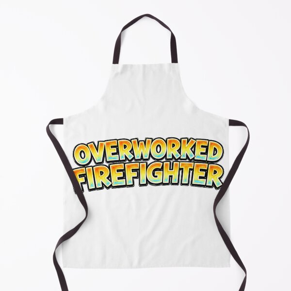 Item preview, OVERWORKED FIREFIGHTER – hand drawn childlike typography designed and sold by Mac Sketches.