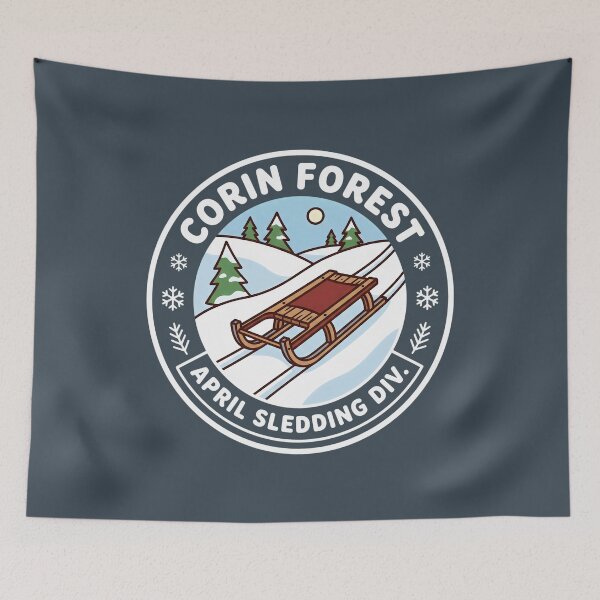 Item preview, Corin Forest Sledding Winter Fun Snow Activities designed and sold by SplashTastic.