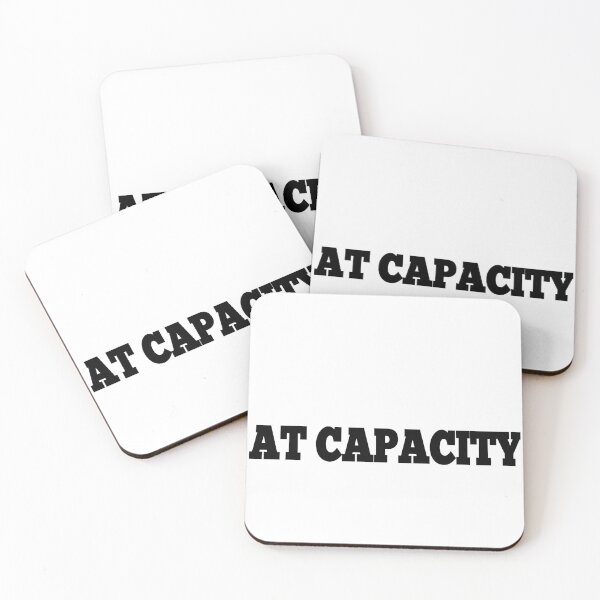 Item preview, At Capacity | Minimalist Introvert Typography & Sarcastic Burnout designed and sold by OVERRIDESTUDIOS.