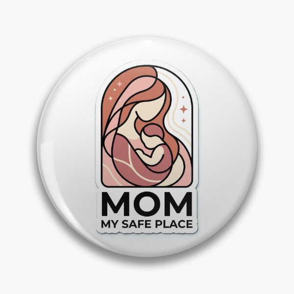 Item preview, Minimalist Mother Protection Sticker – Mom My Safe Place, Abstract Love Design designed and sold by Prism-Bubble.