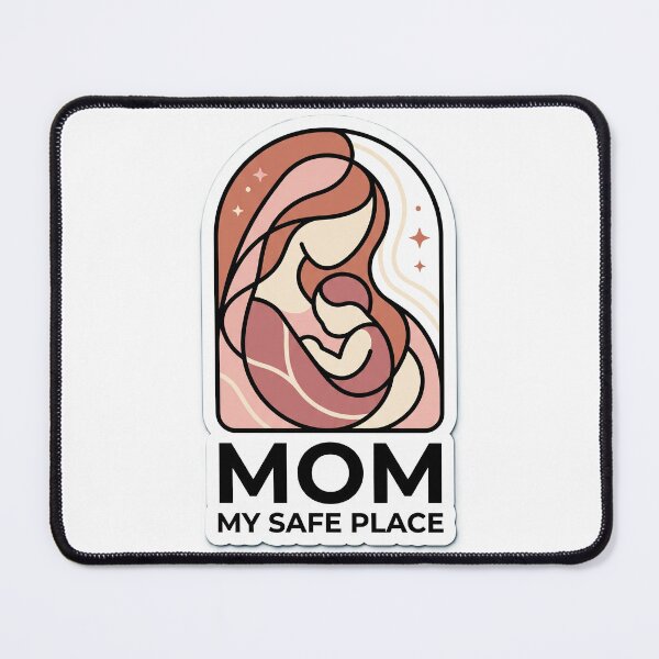 Item preview, Minimalist Mother Protection Sticker – Mom My Safe Place, Abstract Love Design designed and sold by Prism-Bubble.