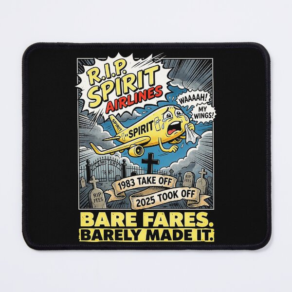 Item preview, Funny Sad Yellow Plane RIP Spirit Airlines Cartoon designed and sold by graphixpolash.