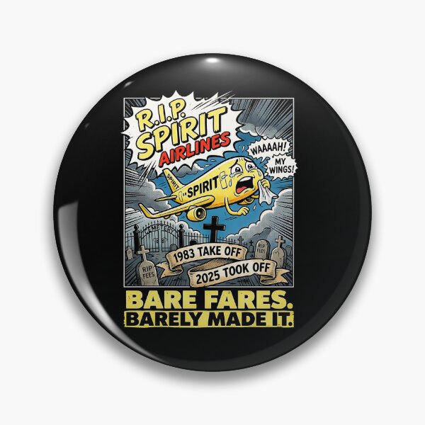 Item preview, Funny Sad Yellow Plane RIP Spirit Airlines Cartoon designed and sold by graphixpolash.