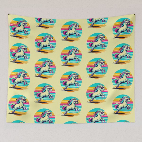 Item preview, Retro Pony – Colorful Sunset Design designed and sold by Dogandesighn.
