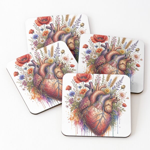 Item preview, Floral Anatomical Heart Love Bloom designed and sold by NeuroPrints.