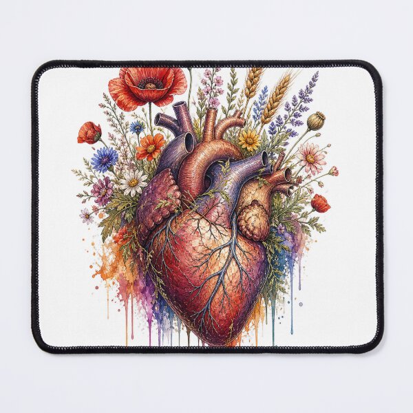 Item preview, Floral Anatomical Heart Love Bloom designed and sold by NeuroPrints.