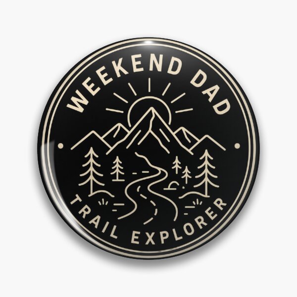 Item preview, Weekend Dad Trail Explorer Hiking Sticker Outdoor Badge designed and sold by FestivityFinds.