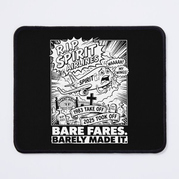 Item preview, RIP Spirit Airlines Funny Sad Yellow Plane Cartoon designed and sold by graphixpolash.