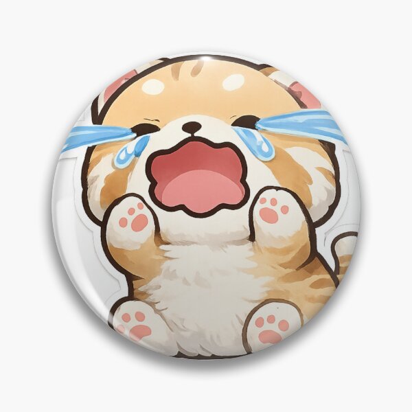 Item preview, Cute Crying Orange Cat Sticker Kawaii Kitten  designed and sold by rajaansariT.