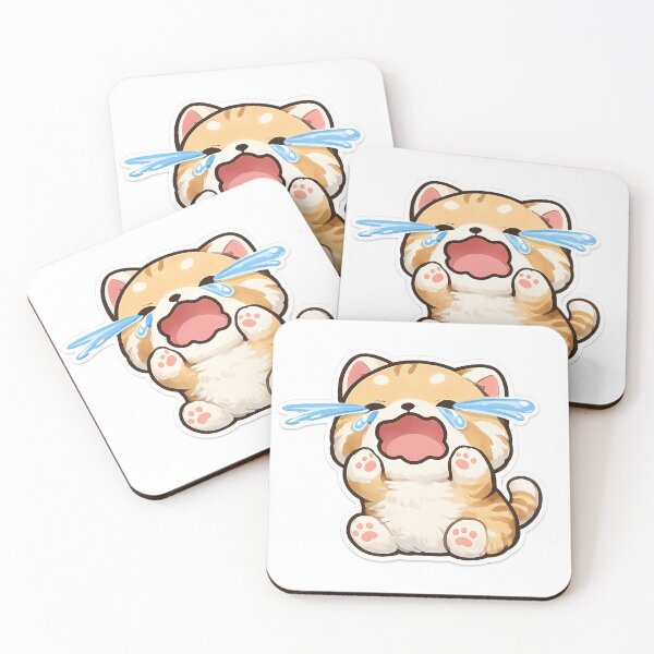 Item preview, Cute Crying Orange Cat Sticker Kawaii Kitten  designed and sold by rajaansariT.
