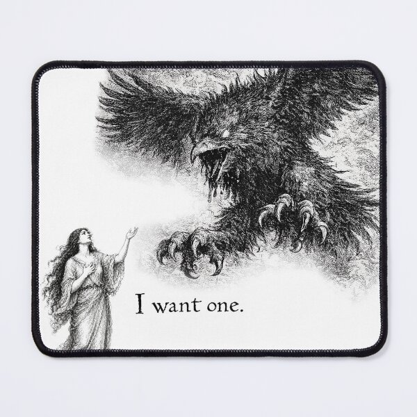 Item preview, I Want One: Death Bird - Black Text designed and sold by w1tchGrrl.