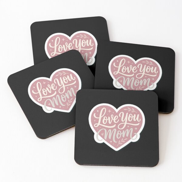 Item preview, Love You Mom Minimalist Sticker – Heart Typography Mother’s Day Design designed and sold by Prism-Bubble.