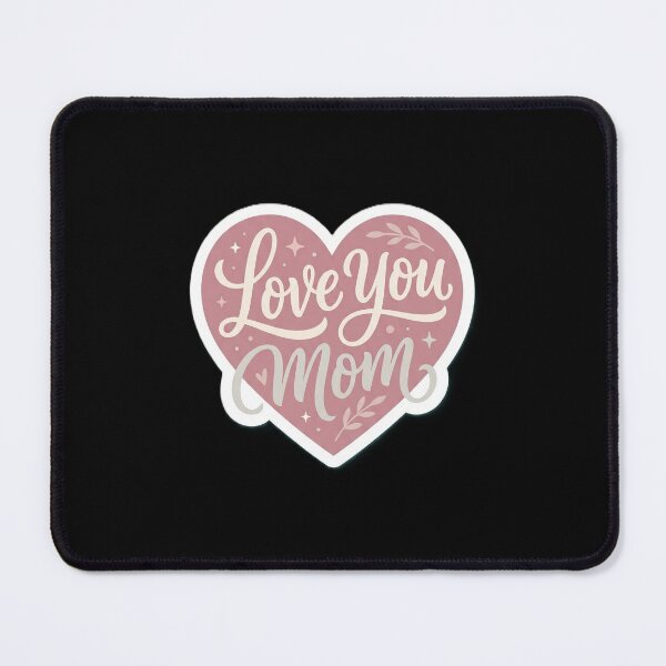 Item preview, Love You Mom Minimalist Sticker – Heart Typography Mother’s Day Design designed and sold by Prism-Bubble.