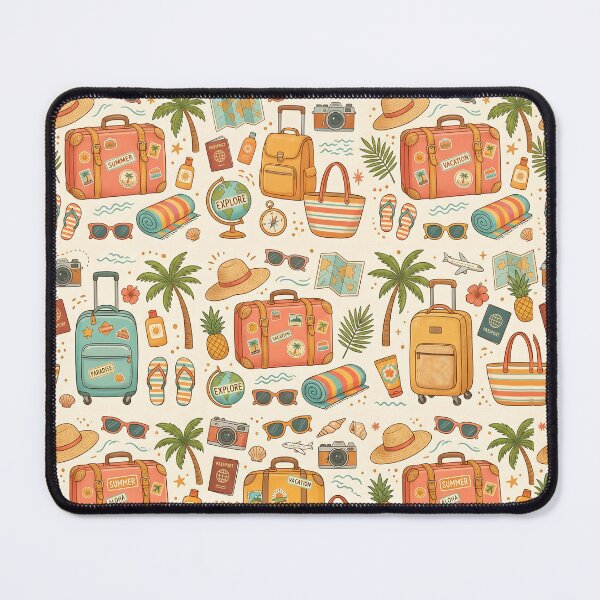 Item preview, Vintage Travel Pattern Vacation Adventure designed and sold by SplashTastic.