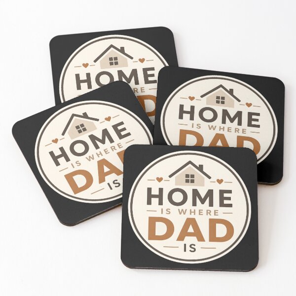Item preview, Home Is Where Dad Is Sticker – Family Love Dad Quote designed and sold by FestivityFinds.
