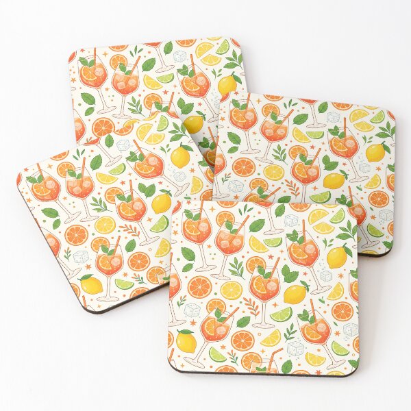 Item preview, Orange Spritz Pattern Summer Cocktails Italian Aperitivo designed and sold by SplashTastic.