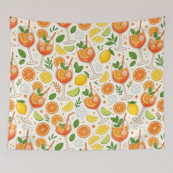 Item preview, Orange Spritz Pattern Summer Cocktails Italian Aperitivo designed and sold by SplashTastic.