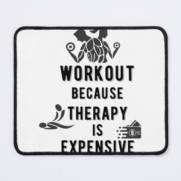 Item preview, Funny Gym Shirt Workout Because Therapy Is Expensive Fitness designed and sold by dksdesigner.