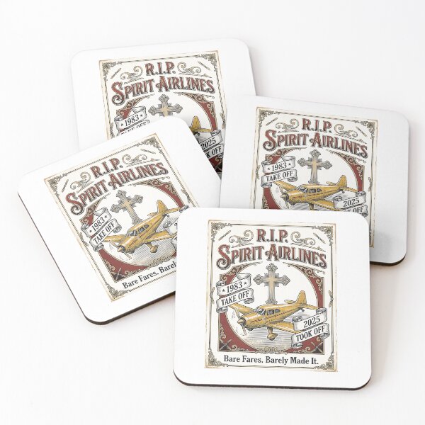 Item preview, Vintage RIP Spirit Airlines Budget Airline Sad Yellow Plane Memorial designed and sold by graphixpolash.